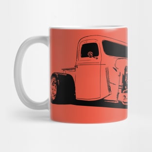 Ford Model A Hotrod Pickup - stylized monochrome Mug